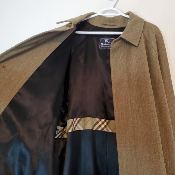 Vintage 90s Burberrys Prorsum Wool Long Overcoat Brown Size 42L - Picture 5 of 8